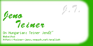 jeno teiner business card